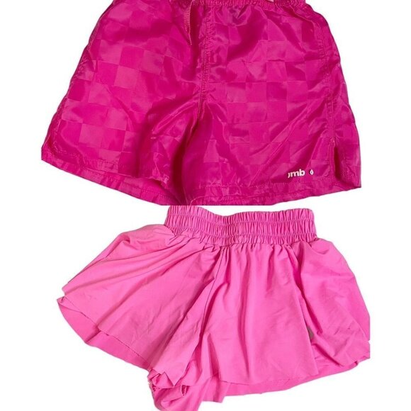 Zone Umbro Girls Athletic Shorts Pink Activewear Size 2XS Flowy Stretch - Picture 1 of 7